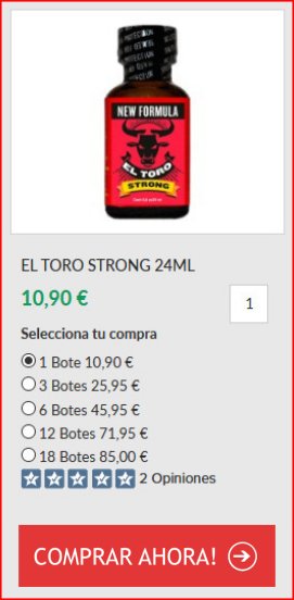 Poppers El Toro Strong